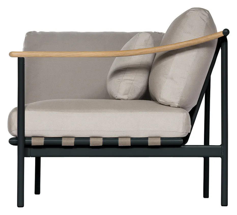 Barlow Tyrie 1AROMD1AT.02 Around Deep Seating Single Aluminium Left Arm / Teak Right Arm Barlow Tyrie 1AROMD1AT.02 Around Deep Seating Single Aluminium Left Arm / Teak Right Arm