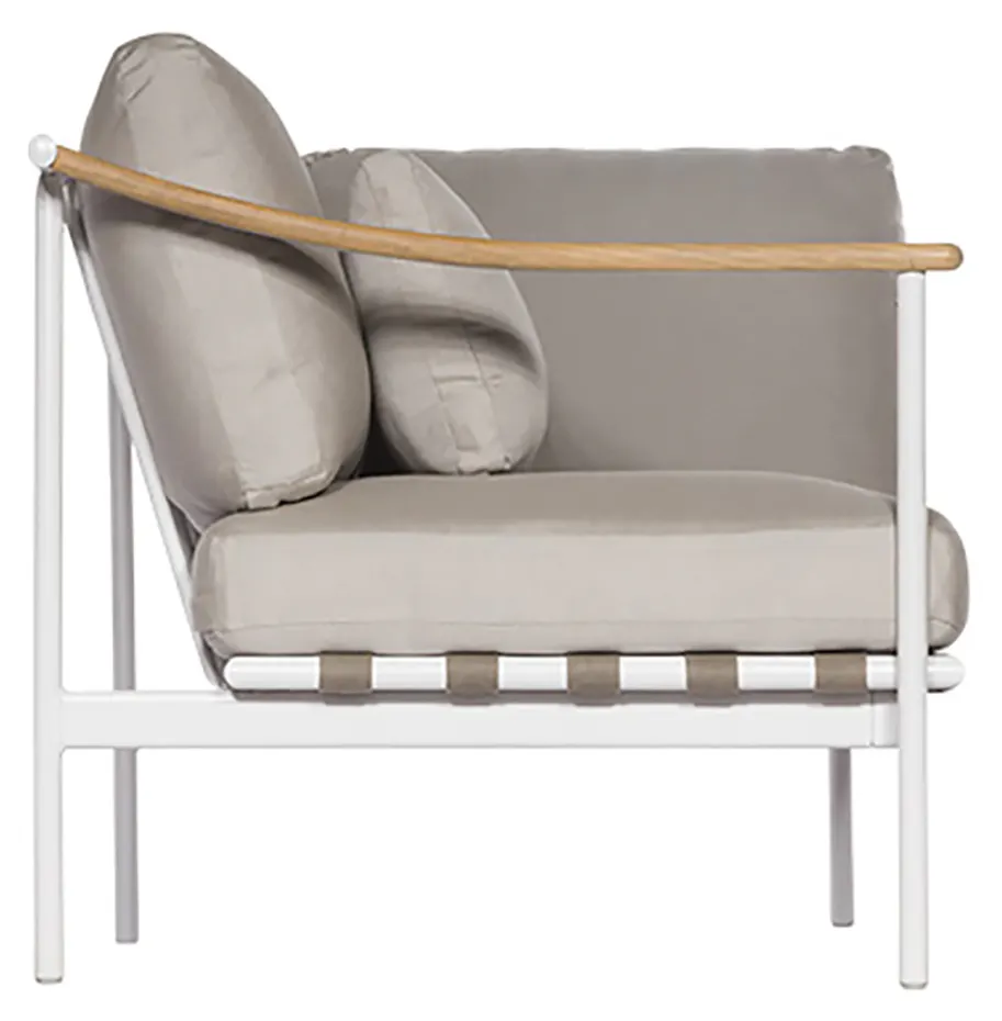 Barlow Tyrie 1AROMD1TA.02 Around Deep Seating Single Teak Left Arm / Aluminium Right Arm Barlow Tyrie 1AROMD1TA.02 Around Deep Seating Single Teak Left Arm / Aluminium Right Arm