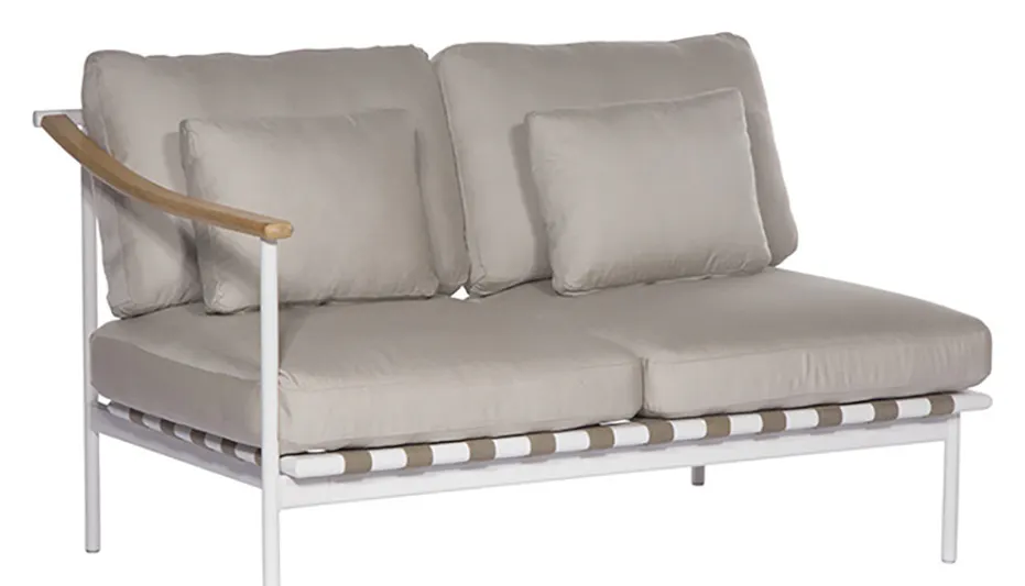 Barlow Tyrie 1AROMD2TZ.02 Around Deep Seating Double Teak Left Arm Barlow Tyrie 1AROMD2TZ.02 Around Deep Seating Double Teak Left Arm