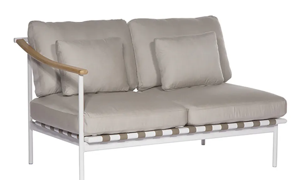 Barlow Tyrie 1AROMD2TZ.02 Around Deep Seating Double Teak Left Arm Barlow Tyrie 1AROMD2TZ.02 Around Deep Seating Double Teak Left Arm
