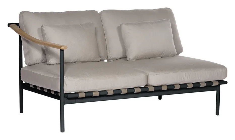 Barlow Tyrie 1AROMD2TZ.02 Around Deep Seating Double Teak Left Arm Barlow Tyrie 1AROMD2TZ.02 Around Deep Seating Double Teak Left Arm