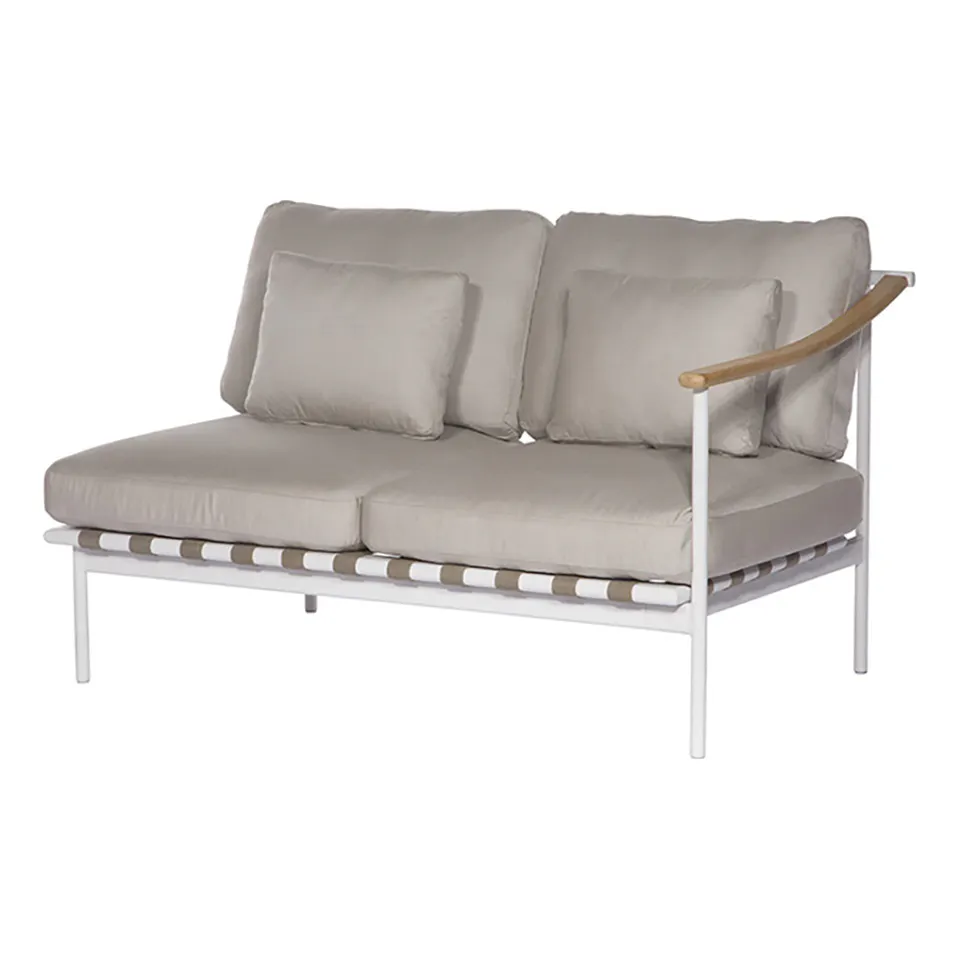 Barlow Tyrie 1AROMD2ZT.02 Around Deep Seating Double Teak Right Arm