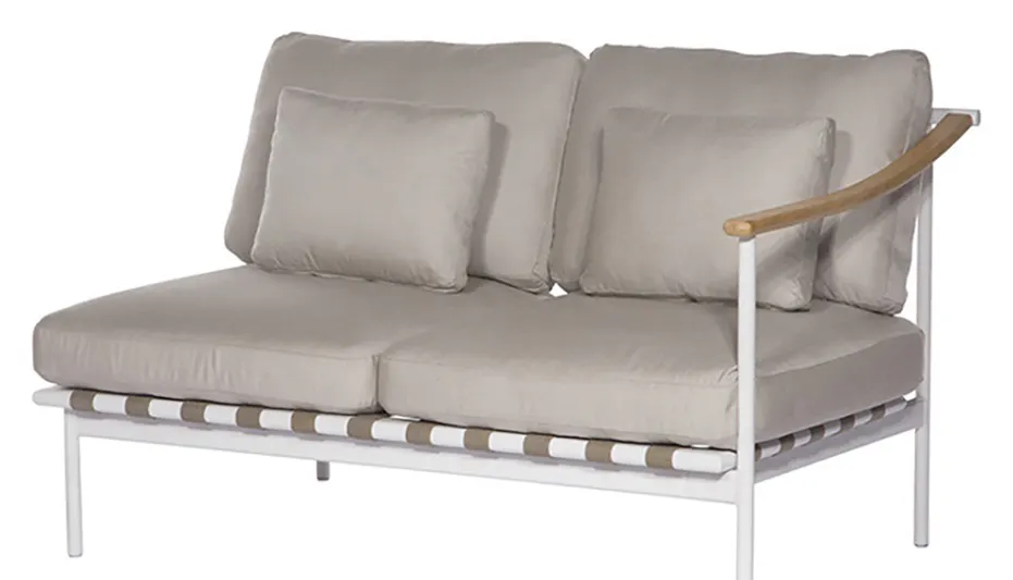 Barlow Tyrie 1AROMD2ZT.02 Around Deep Seating Double Teak Right Arm Barlow Tyrie 1AROMD2ZT.02 Around Deep Seating Double Teak Right Arm