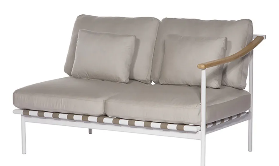 Barlow Tyrie 1AROMD2ZT.02 Around Deep Seating Double Teak Right Arm Barlow Tyrie 1AROMD2ZT.02 Around Deep Seating Double Teak Right Arm