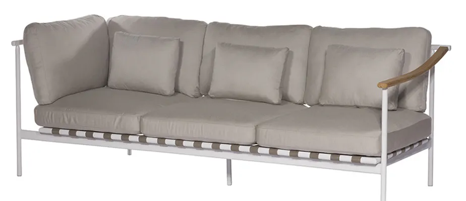 Barlow Tyrie 1AROMD3AT.02 Around Deep Seating Triple Aluminium Left Arm / Teak Right Arm Barlow Tyrie 1AROMD3AT.02 Around Deep Seating Triple Aluminium Left Arm / Teak Right Arm