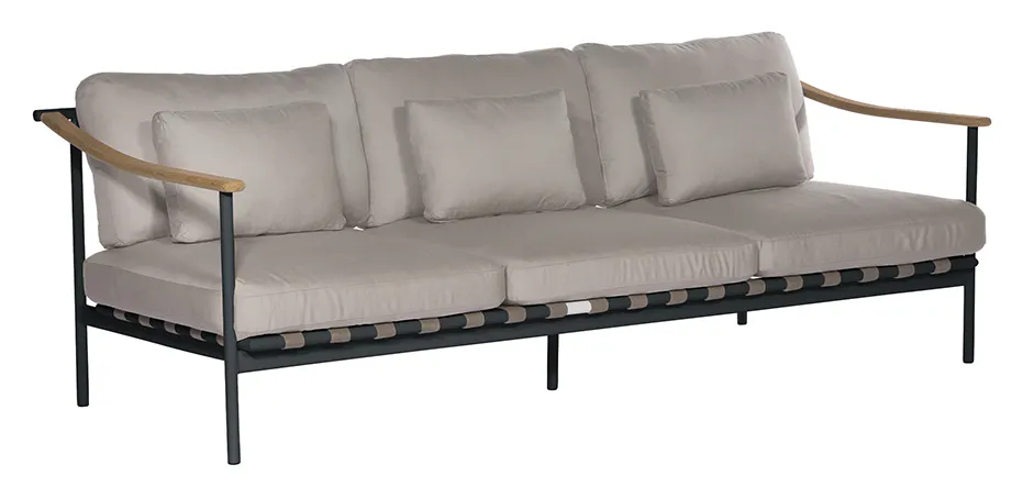 Barlow Tyrie 1AROMD3TT.02 Around Deep Seating Triple Teak Arms Barlow Tyrie 1AROMD3TT.02 Around Deep Seating Triple Teak Arms