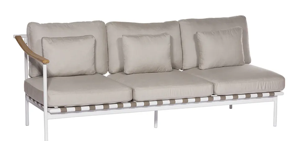 Barlow Tyrie 1AROMD3TZ.02 Around Deep Seating Triple Teak Left Arm Barlow Tyrie 1AROMD3TZ.02 Around Deep Seating Triple Teak Left Arm
