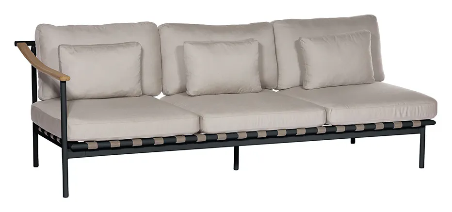 Barlow Tyrie 1AROMD3TZ.02 Around Deep Seating Triple Teak Left Arm Barlow Tyrie 1AROMD3TZ.02 Around Deep Seating Triple Teak Left Arm
