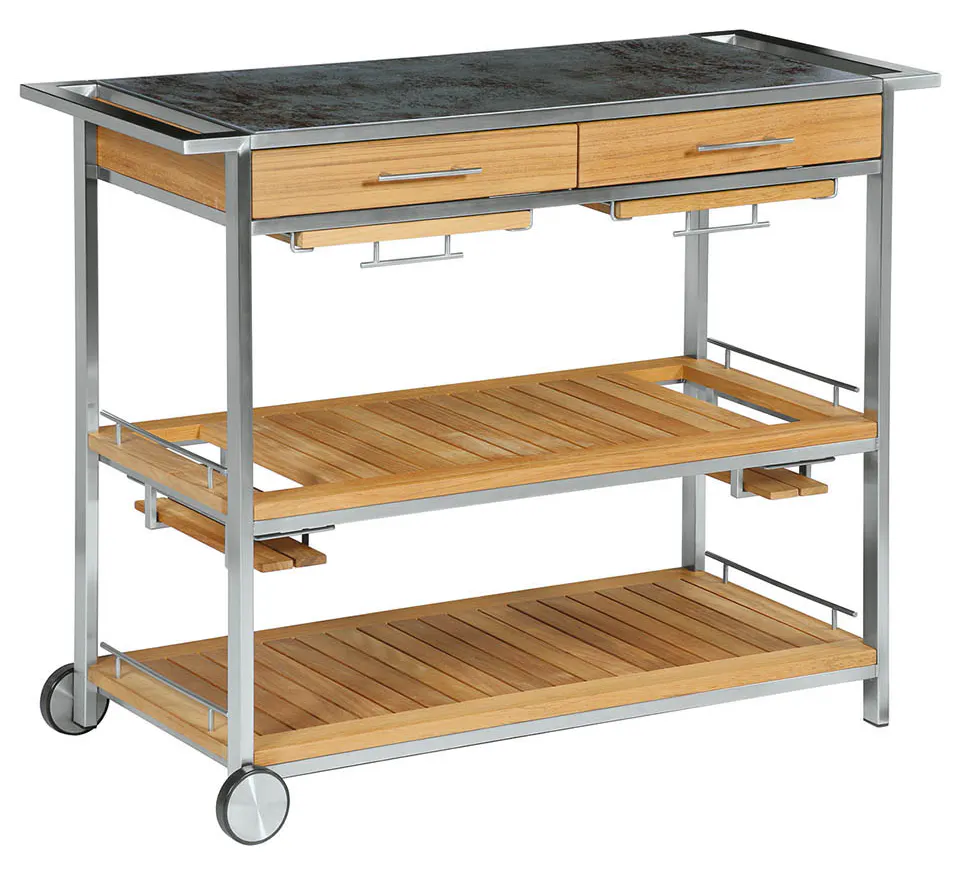 Barlow Tyrie 2MEMS.805 Mercury Serving Table Barlow Tyrie 2MEMS.805 Mercury Serving Table