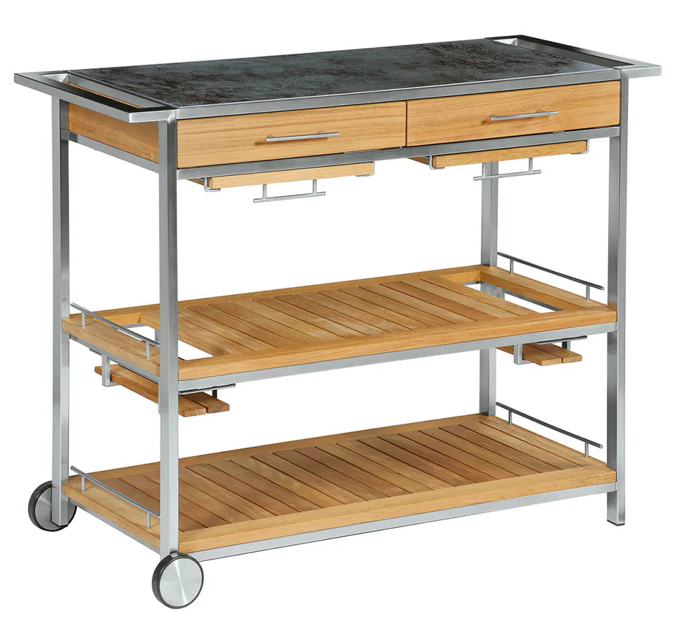 Barlow Tyrie 2MEMS.805 Mercury Serving Table Barlow Tyrie 2MEMS.805 Mercury Serving Table