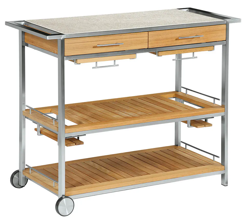Barlow Tyrie 2MEMS.805 Mercury Serving Table Barlow Tyrie 2MEMS.805 Mercury Serving Table