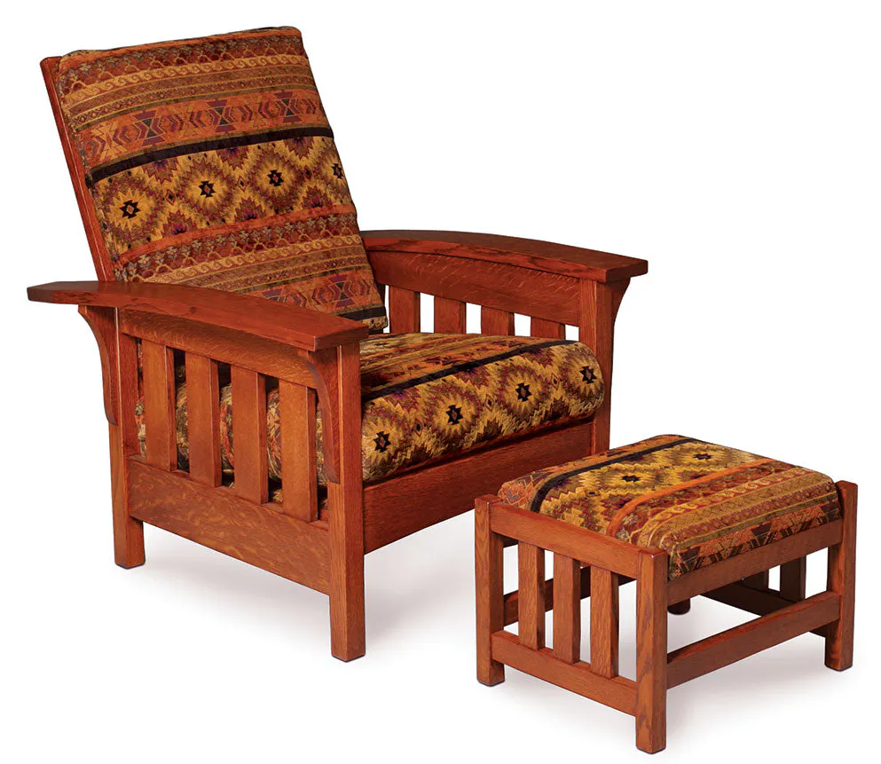 Simply Amish AJBAFS-L Morris Ottoman w/ Leather Cushions Simply Amish AJBAFS-L Morris Ottoman w/ Leather Cushions