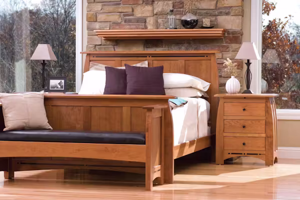 Simply Amish SBASP-05B4 Aspen Panel Full Bed with Inlay Simply Amish SBASP-05B4 Aspen Panel Full Bed with Inlay