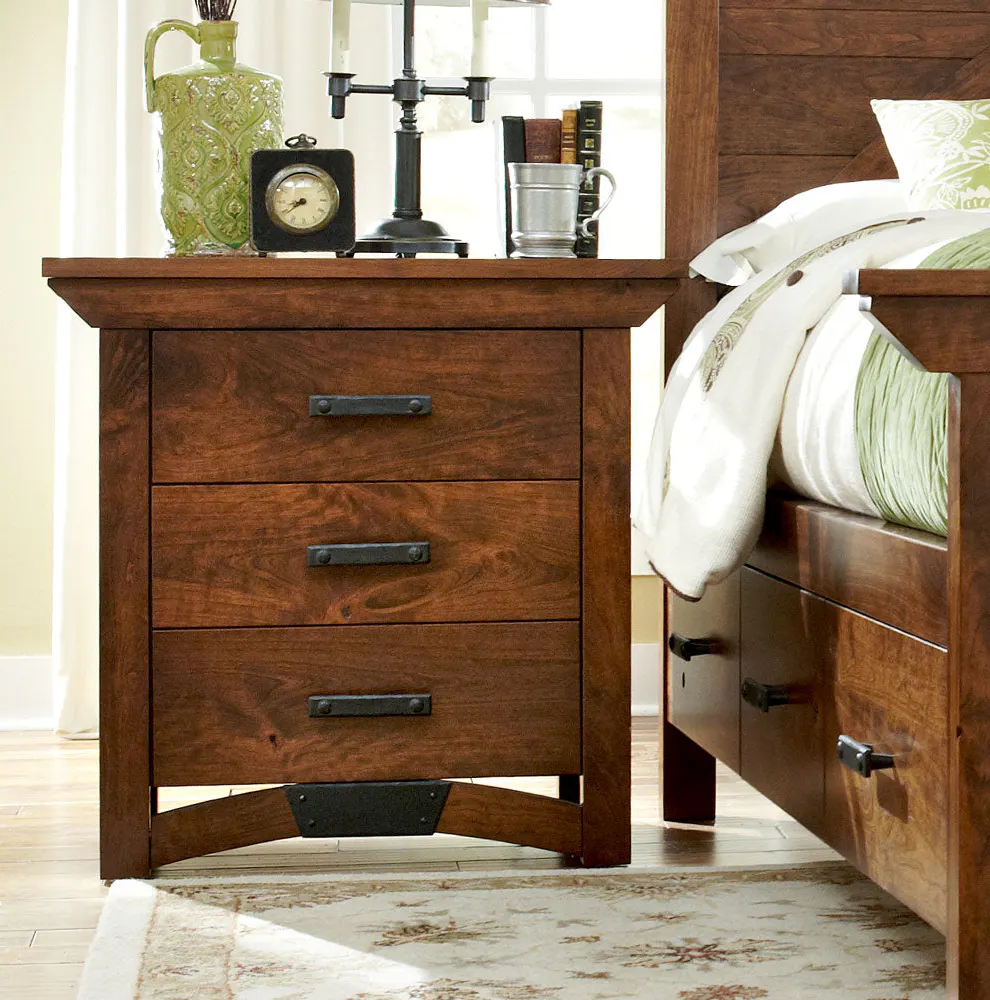 Simply Amish SNTRB-02C1 B&O Railroad Trestle Bridge Nightstand with Drawers Simply Amish SNTRB-02C1 B&O Railroad Trestle Bridge Nightstand with Drawers