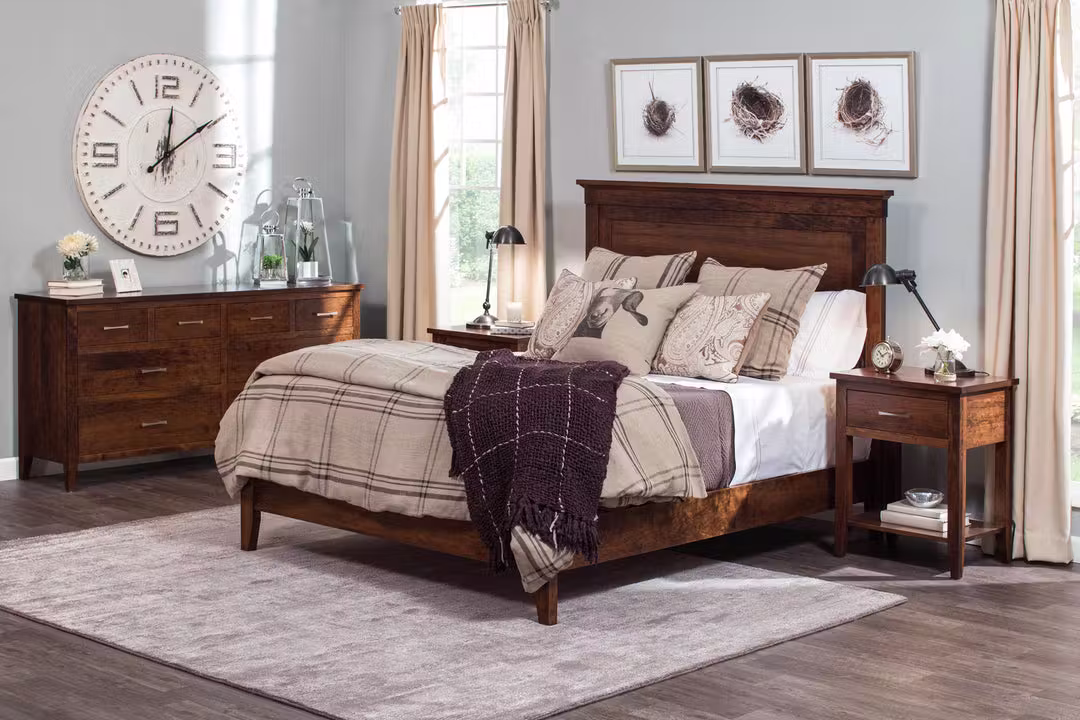 Simply Amish SBCRA-05B1 Crawford Panel CA King Bed Simply Amish SBCRA-05B1 Crawford Panel CA King Bed