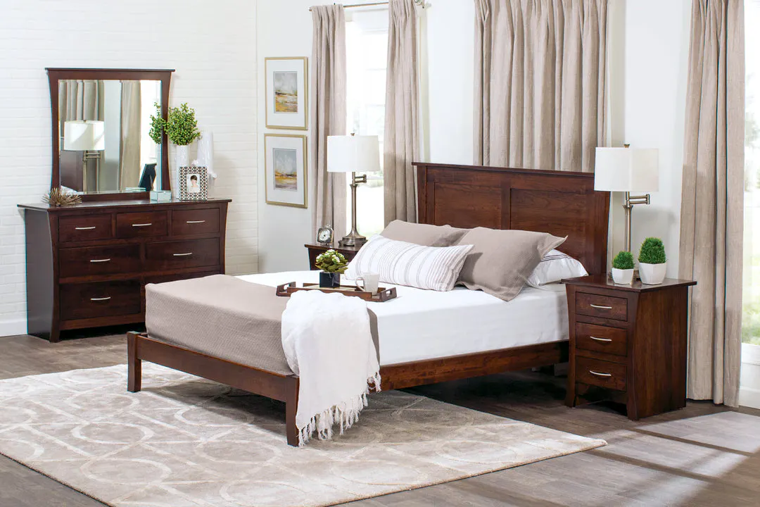 Simply Amish SBGAR-05F2 Garrett Panel King Bed with Footboard Storage Simply Amish SBGAR-05F2 Garrett Panel King Bed with Footboard Storage