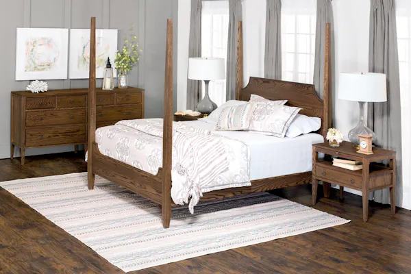 Simply Amish SBHAP-27B1 Hamptons Curved CA King Panel Bed Simply Amish SBHAP-27B1 Hamptons Curved CA King Panel Bed