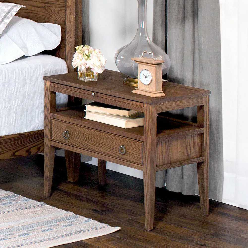 Simply Amish SNHAP-08A1 Hamptons Nightstand with Open Cubby, Standard Simply Amish SNHAP-08A1 Hamptons Nightstand with Open Cubby, Standard
