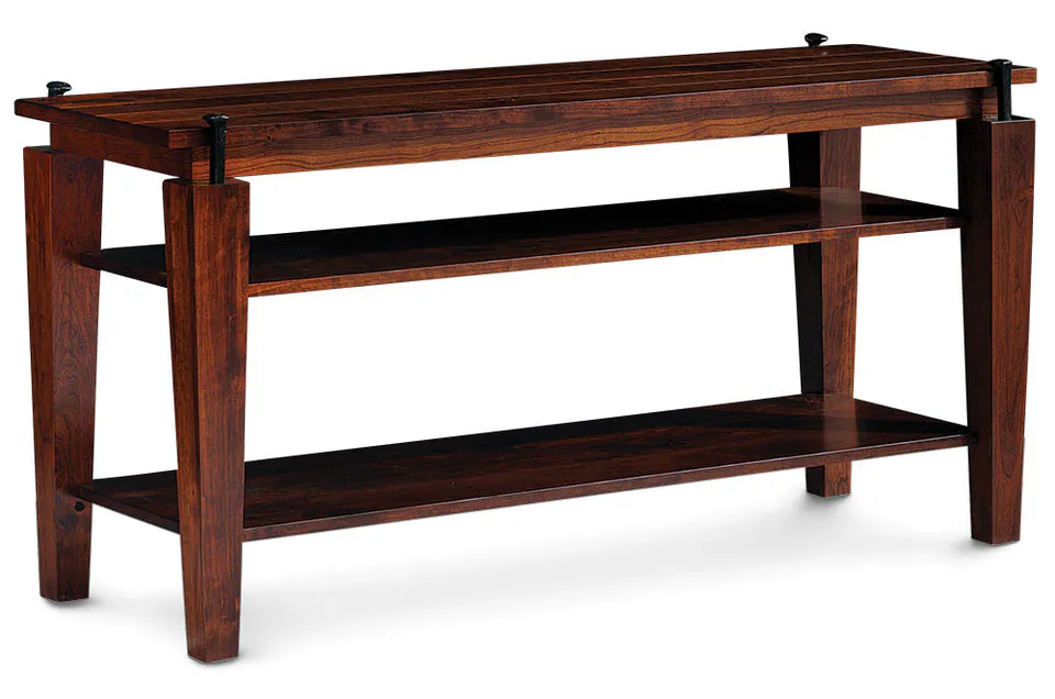 Simply Amish LESPK-B09C B&O Railroad Spike Open TV Stand, Large Simply Amish LESPK-B09C B&O Railroad Spike Open TV Stand, Large