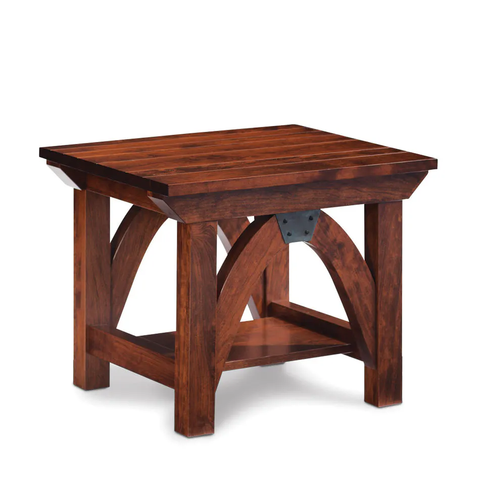 Simply Amish LOTRB-06A0 B&O Railroad Trestle Bridge End Table, 22″