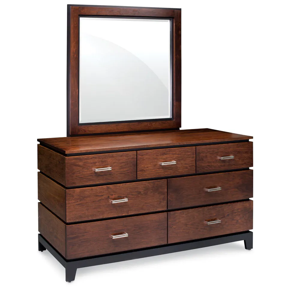 Simply Amish BSFRI-08G3 Frisco 7-Drawer Dresser, 70″