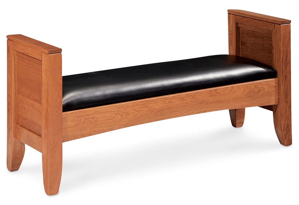 Simply Amish DCSFJS60-F Justine Santa Fe Bench w/ Fabric Cushion Seat Simply Amish DCSFJS60-F Justine Santa Fe Bench w/ Fabric Cushion Seat