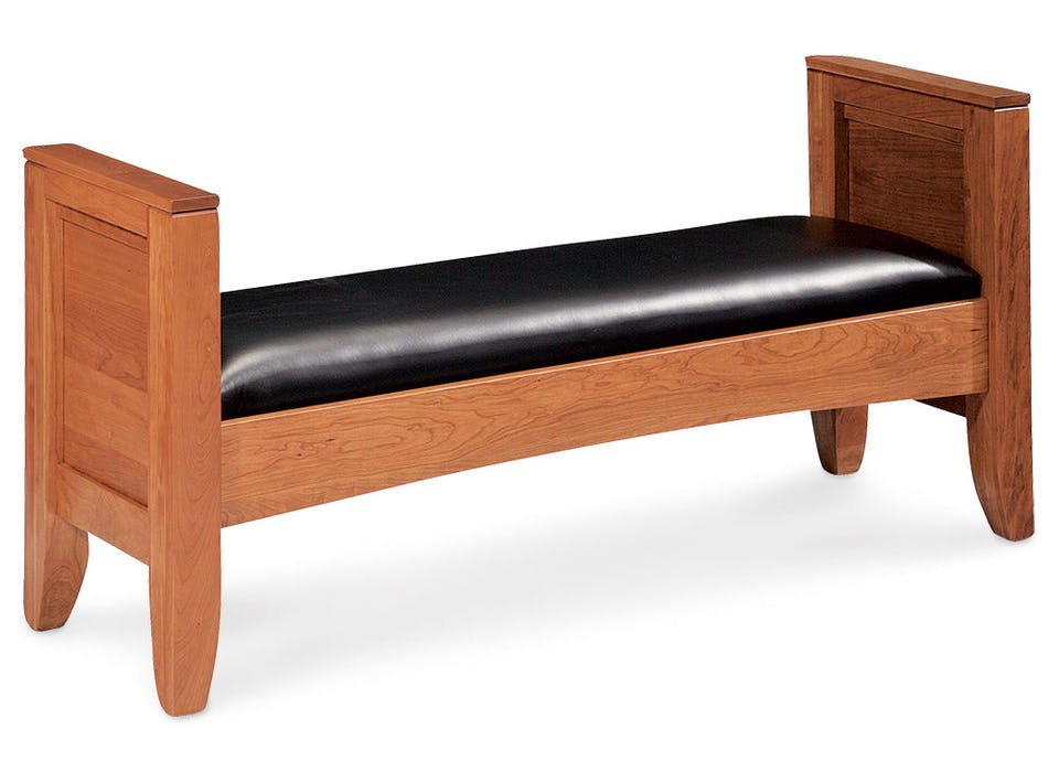Simply Amish DCSFJS60-F Justine Santa Fe Bench w/ Fabric Cushion Seat Simply Amish DCSFJS60-F Justine Santa Fe Bench w/ Fabric Cushion Seat