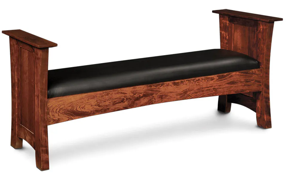 Simply Amish DCSFL60-L Loft Santa Fe Bench w/ Leather Cushion Seat Simply Amish DCSFL60-L Loft Santa Fe Bench w/ Leather Cushion Seat