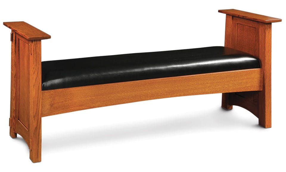 Simply Amish DCSFMC60-F McCoy Santa Fe Bench w/ Fabric Cushion Seat Simply Amish DCSFMC60-F McCoy Santa Fe Bench w/ Fabric Cushion Seat