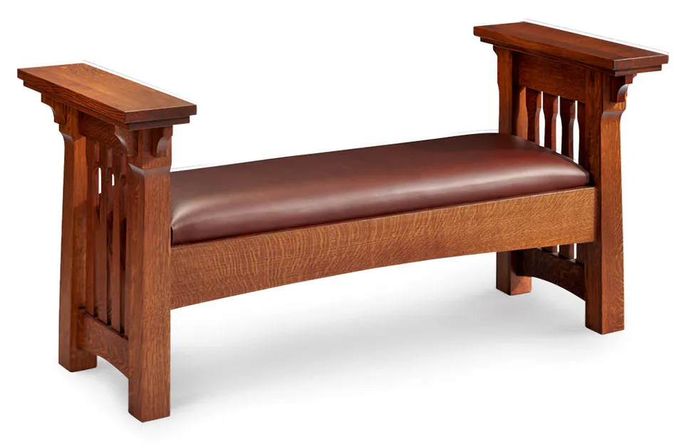 Simply Amish DCSFRY60-F Ryan Santa Fe Bench w/ Fabric Cushion Seat Simply Amish DCSFRY60-F Ryan Santa Fe Bench w/ Fabric Cushion Seat
