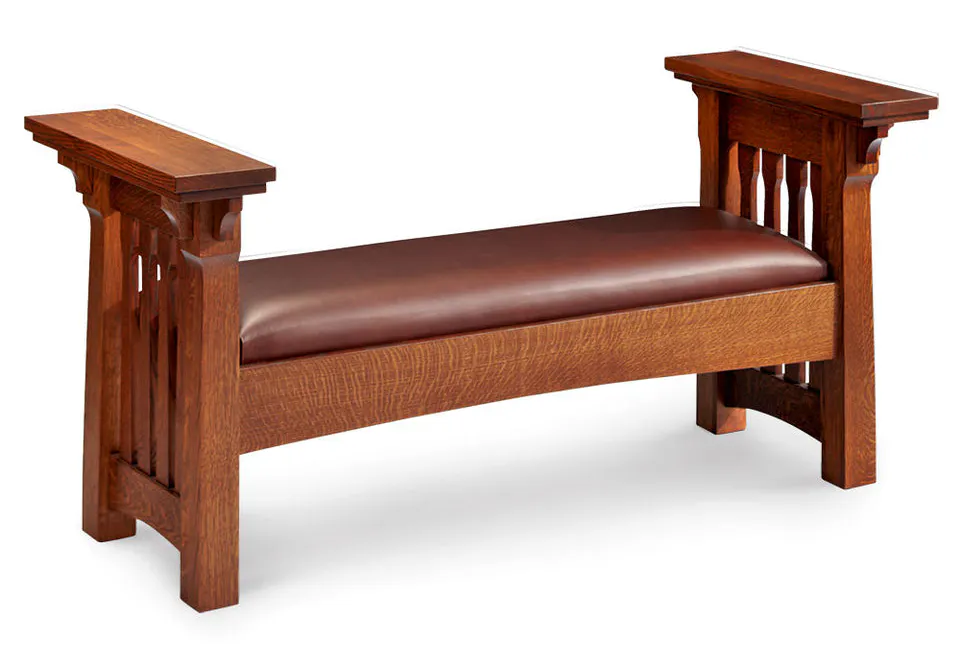 Simply Amish DCSFRY60-F Ryan Santa Fe Bench w/ Fabric Cushion Seat Simply Amish DCSFRY60-F Ryan Santa Fe Bench w/ Fabric Cushion Seat