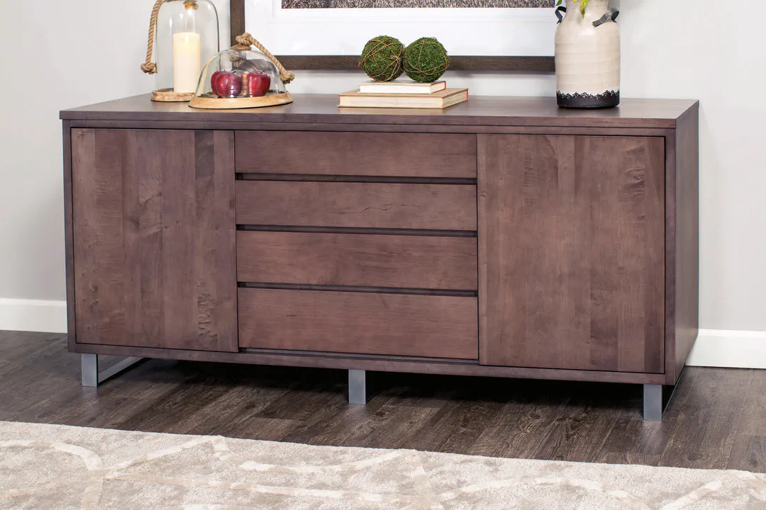 Simply Amish ESIRN-G27C-C Ironwood Buffet, 60" w/ Gunmetal Base Simply Amish ESIRN-G27C-C Ironwood Buffet, 60" w/ Gunmetal Base