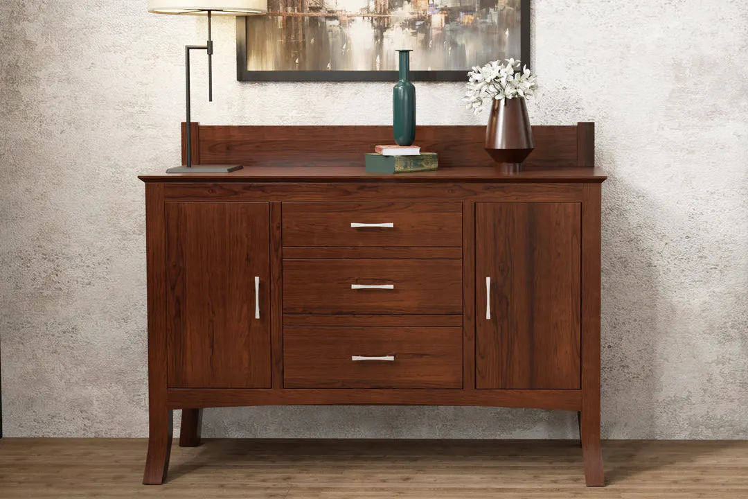 Simply Amish TSLII60SB Loft II Sideboard - Features two adjustable shelves on each side Simply Amish TSLII60SB Loft II Sideboard - Features two adjustable shelves on each side