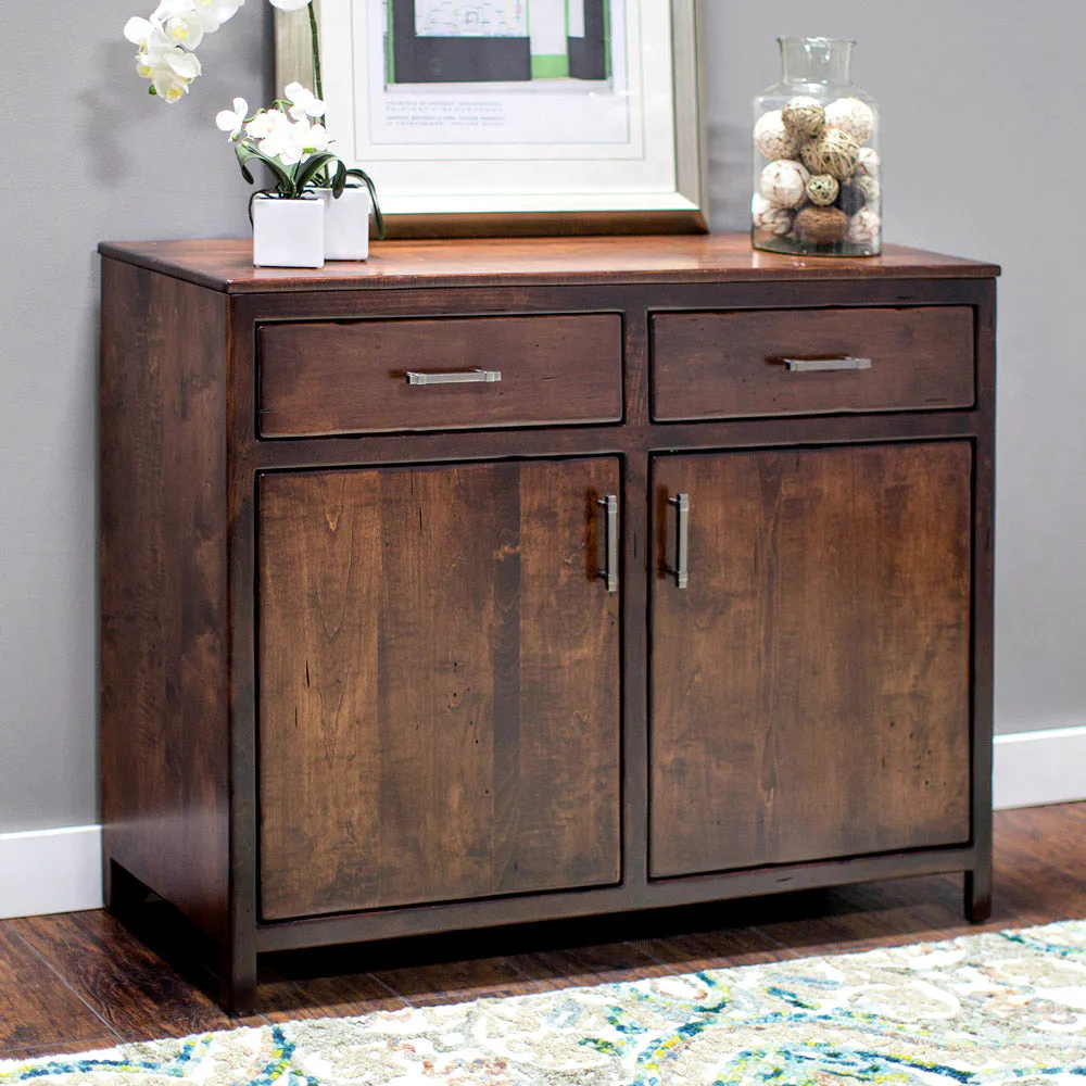 Simply Amish ESSHE-D18 Sheffield 2-Door Sideboard - One adjustable shelf on each side Simply Amish ESSHE-D18 Sheffield 2-Door Sideboard - One adjustable shelf on each side