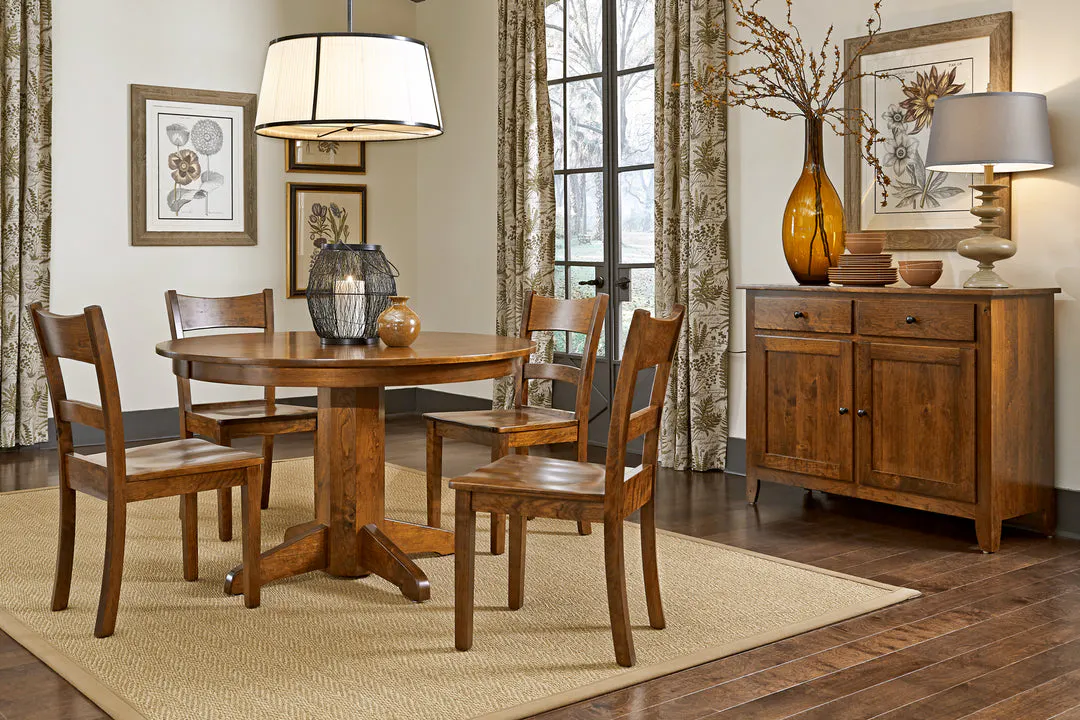 Simply Amish ETSHS-F06D04-L Shenandoah Single Pedestal Table Simply Amish ETSHS-F06D04-L Shenandoah Single Pedestal Table