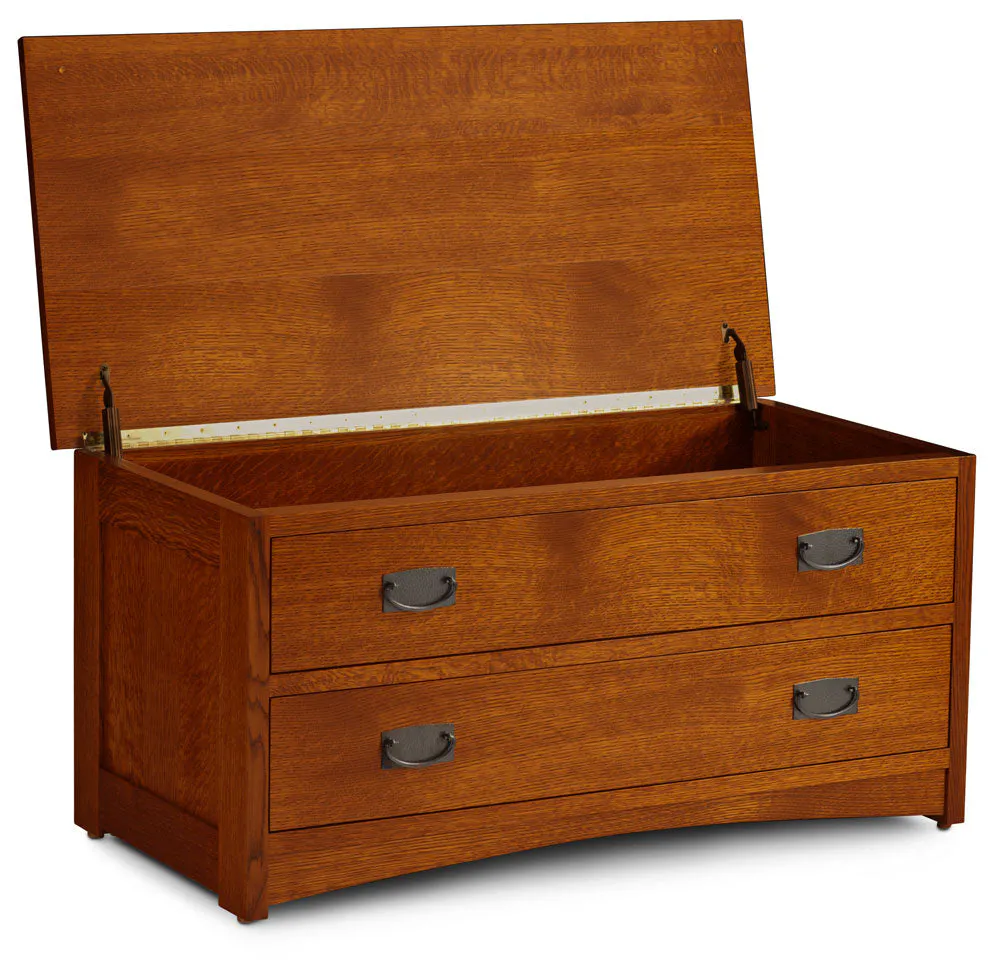 Simply Amish EC155BC-W Prairie Mission Blanket Chest with False Fronts w/ Wood Seat Simply Amish EC155BC-W Prairie Mission Blanket Chest with False Fronts w/ Wood Seat
