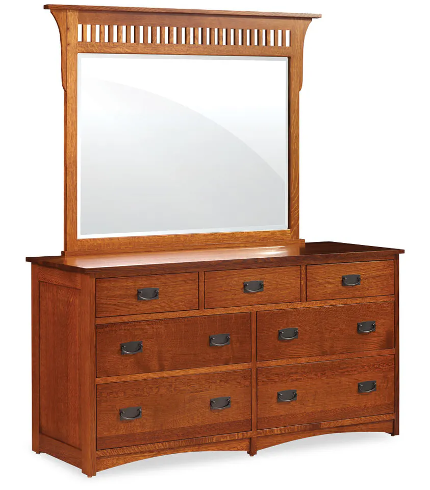 Simply Amish EC1607D Prairie Mission 7-Drawer Dresser, 61.5" Simply Amish EC1607D Prairie Mission 7-Drawer Dresser, 61.5"