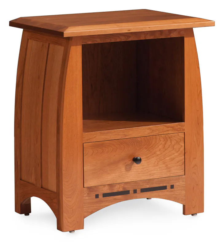 Simply Amish ECA110NS Aspen Nightstand with Opening and Inlay Simply Amish ECA110NS Aspen Nightstand with Opening and Inlay