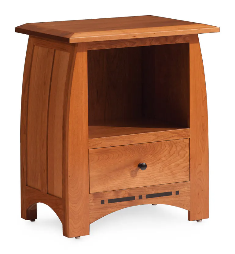 Simply Amish ECA110NS Aspen Nightstand with Opening and Inlay Simply Amish ECA110NS Aspen Nightstand with Opening and Inlay
