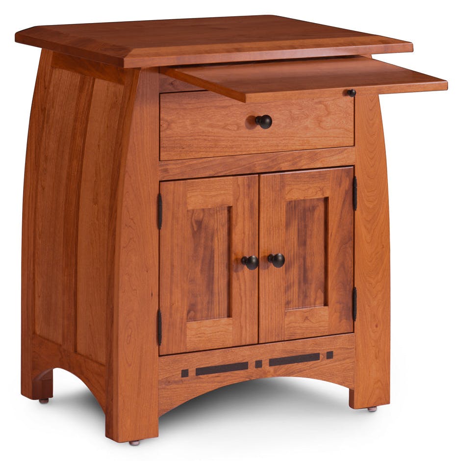 Simply Amish ECA115NS Aspen Nightstand with Doors and Inlay Simply Amish ECA115NS Aspen Nightstand with Doors and Inlay