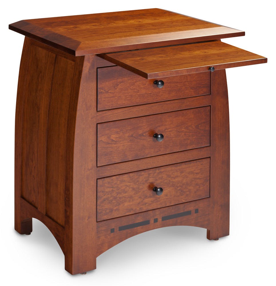 Simply Amish ECA120BC Aspen Nightstand with Drawers and Inlay Simply Amish ECA120BC Aspen Nightstand with Drawers and Inlay