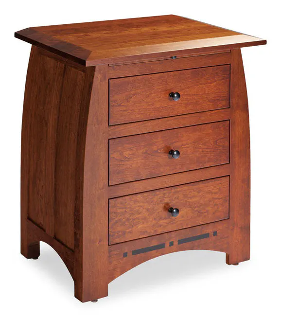 Simply Amish ECA120BC Aspen Nightstand with Drawers and Inlay Simply Amish ECA120BC Aspen Nightstand with Drawers and Inlay