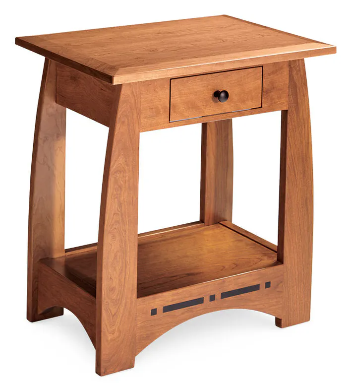 Simply Amish ECA140BT Aspen Nightstand Table with Drawer and Inlay Simply Amish ECA140BT Aspen Nightstand Table with Drawer and Inlay