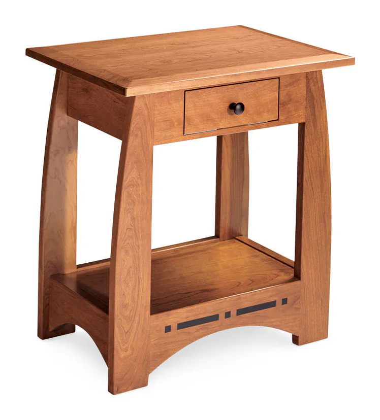 Simply Amish ECA140BT Aspen Nightstand Table with Drawer and Inlay Simply Amish ECA140BT Aspen Nightstand Table with Drawer and Inlay