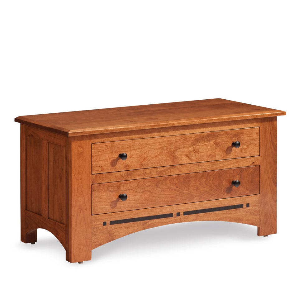 Simply Amish ECA155BC-L Aspen Blanket Chest with False Fronts and Inlay