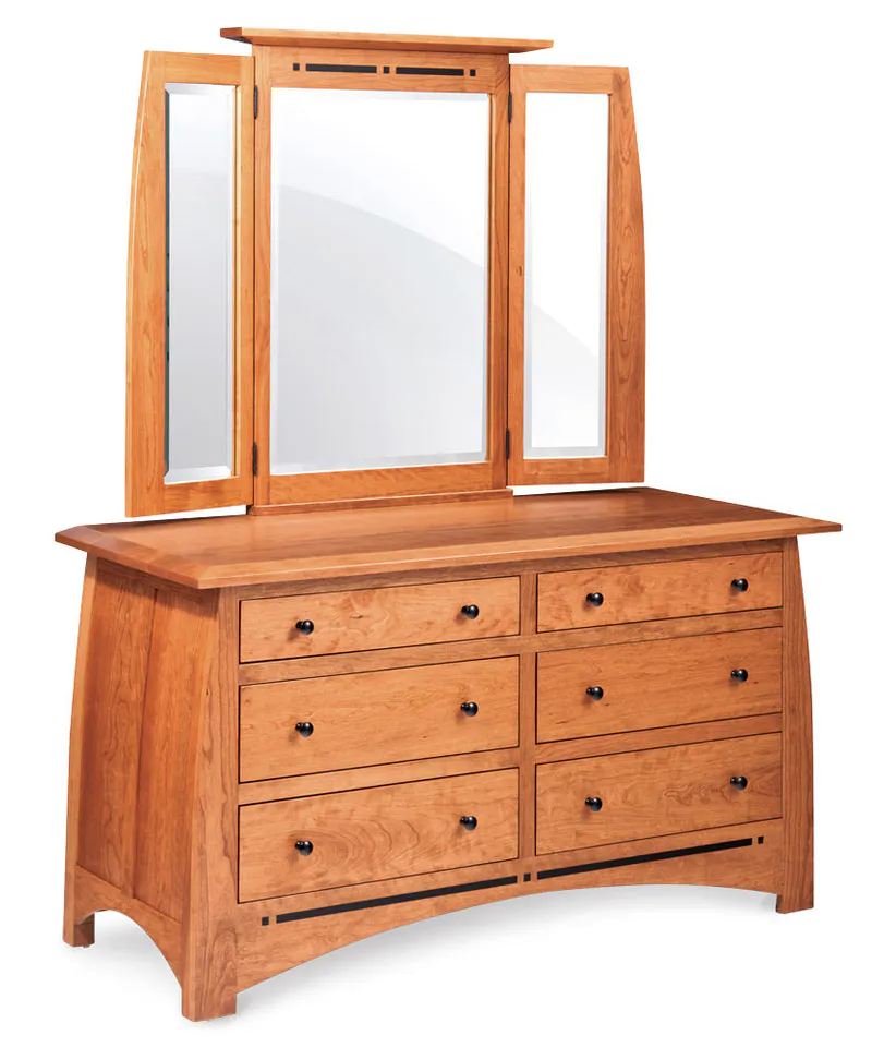 Simply Amish ECA1656D Aspen 6 Drawer Dresser with Inlay Simply Amish ECA1656D Aspen 6 Drawer Dresser with Inlay