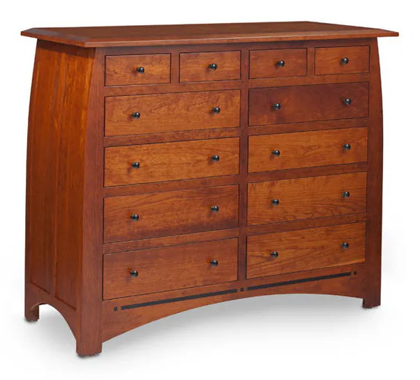 Simply Amish ECA24512B Aspen 12- Drawer Bureau with Inlay Simply Amish ECA24512B Aspen 12- Drawer Bureau with Inlay