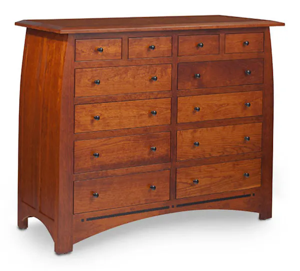 Simply Amish ECA24512B Aspen 12- Drawer Bureau with Inlay Simply Amish ECA24512B Aspen 12- Drawer Bureau with Inlay