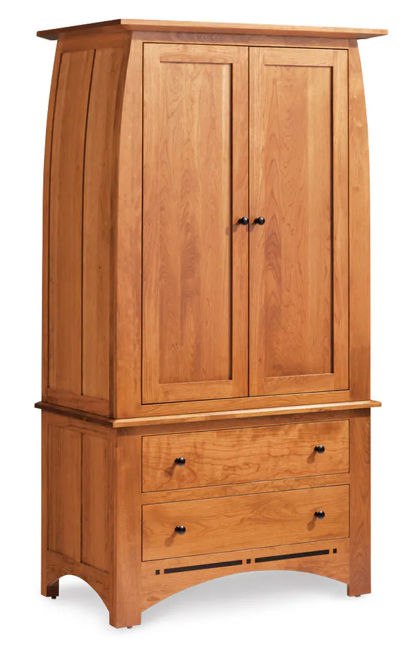 Simply Amish ECA205 Aspen Tall Armoire on Chest with Inlay Simply Amish ECA205 Aspen Tall Armoire on Chest with Inlay