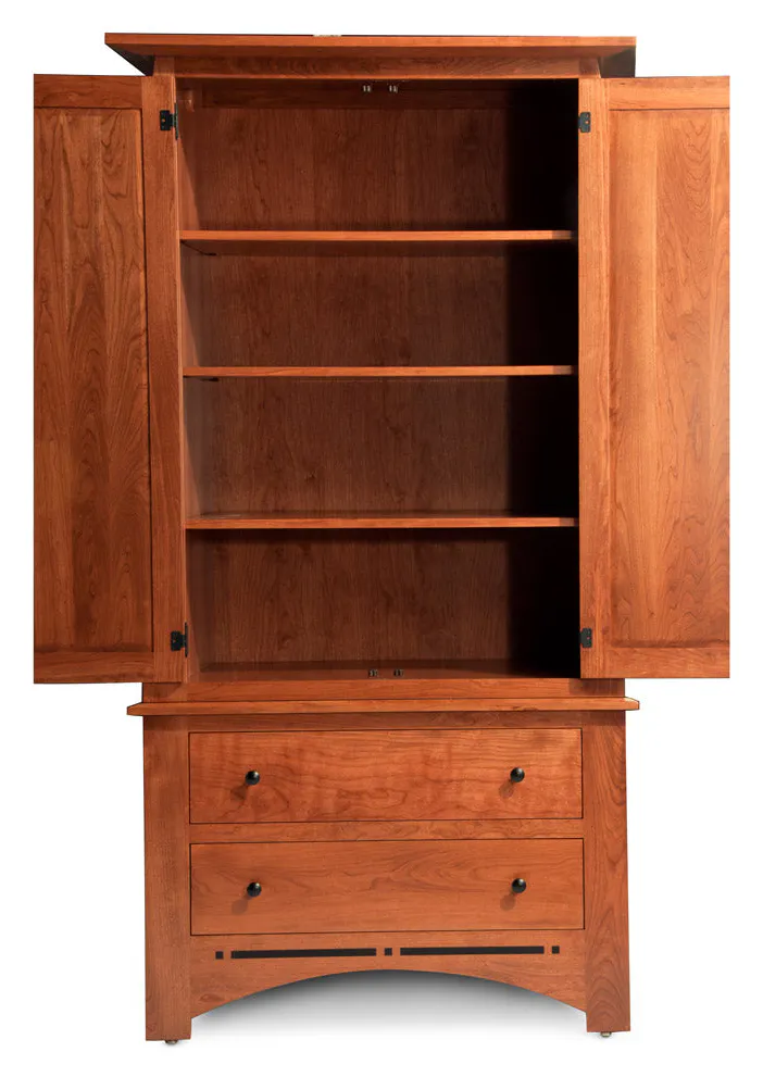 Simply Amish ECA205 Aspen Tall Armoire on Chest with Inlay Simply Amish ECA205 Aspen Tall Armoire on Chest with Inlay